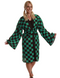 ANIME GREEN AND BLACK CHECKERED KIMONO WOMEN'S COSTUME SMALL 6-8