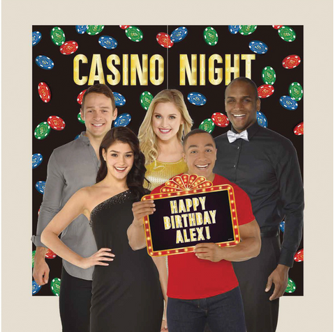 Casino Photo Prop Backdrop Kit