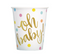 Oh Baby Gold Baby Shower 9oz Paper Cups 8ct.