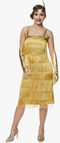 ROARING 20S 1920 GOLD FLAPPER DRESS WOMEN'S COSTUME SMALL 6-8