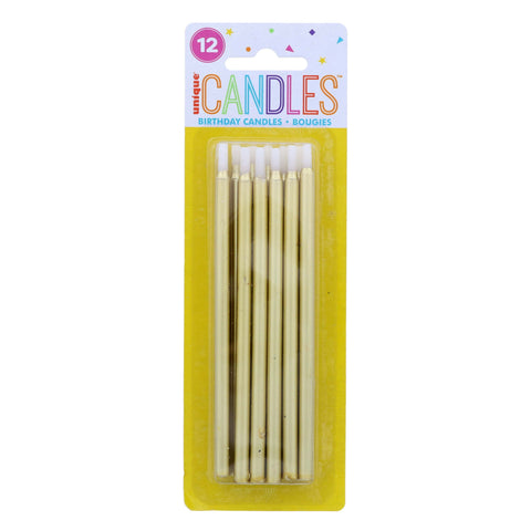 Gold Birthday Candles 12ct.
