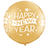 30" Qualatex New Year Confetti Dots Wrap Latex Gold 2CT. PKG