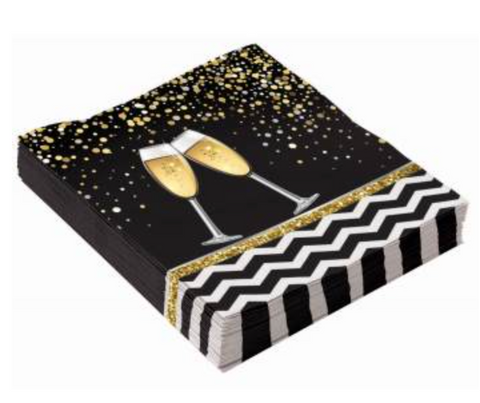 NEW YEAR'S LUNCH NAPKINS - 13"X13"