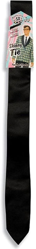 50s Black Skinny Tie
