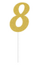 Gold 8 Cake Topper