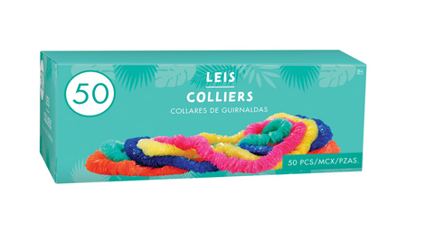 Boxed Polyester Lei Assortment 50ct.