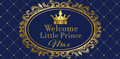 Blue and Gold Royal Baby Custom Banner