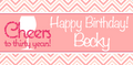 Pink Birthday Cheers Birthday Custom Banner