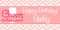 Pink Birthday Cheers Birthday Custom Banner