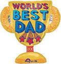 27" Best Dad Trophy Shape Balloon