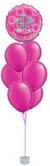 Cascading Latex Balloon Bouquet with Standard Mylar