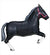 43" Black Horse Shape Balloon #202