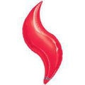 36" Large Shape Red Curve Balloon #288