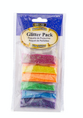 BAZIC 2g 6 Neon Color Glitter Pack