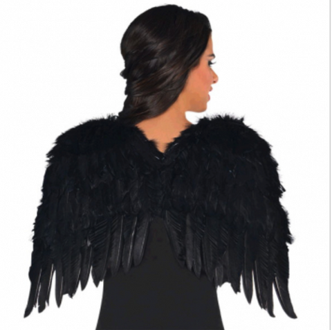 Black Feather Costume Wings