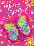 Butterfly Sparkle Invitations 8ct