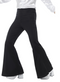 Mens Medium Black Flared Trousers