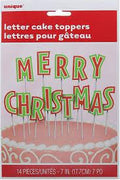 Letter Cake Topper Merry Christmas