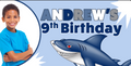 Shark Birthday Custom Banner