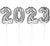 BALLOON CAKE TOPPERS 4CT "2023" SILVER