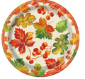 Berries & Leaves Fall Round 7" Dessert Plates 8ct