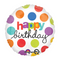 18" Happy Bday Bright Polka Dot Balloon #42
