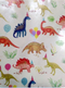 Dinosaur Non-Shed Glitter 24"x50' gift wrap