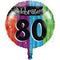 18" Milestone Celebration 80th Birthday Balloon #132