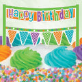 Citrus Dot Happy Birthday Cake Banner