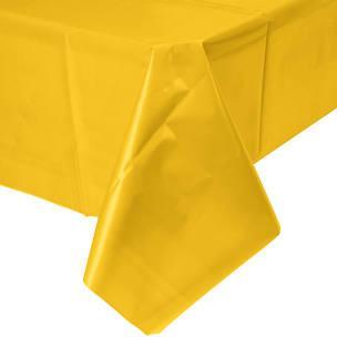 School Bus Yellow Plastic Table Cover 54"x108"