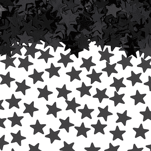Confetti Black Stars 0.5oz