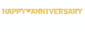 Happy Anniversary Letter Banner Gold