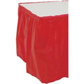 Classic Red Plastic Table Skirt 29in x 14ft