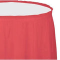 Coral Plastic Table Skirt 29in x 14ft