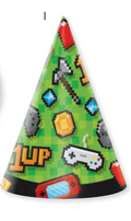 Gaming Party Paper Hats 8ct