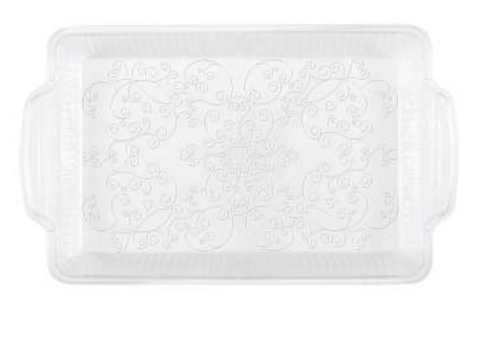 Clear Plastic Serving Tray  12" x 8"