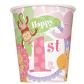 Pink Safari 1st Birthday 9oz Cups 8ct