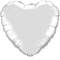 18" Silver Heart Mylar Balloon #245
