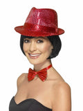 Red Sequin Trilby Hat