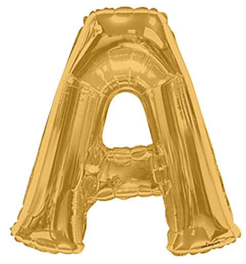 34" Gold Letter A Balloon
