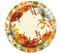 Watercolor Fall Pumpkins Round 9" Dinner Plates  8ct.