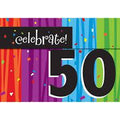 Milestone Celeb 50th Birthday Invitations 8ct