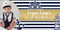 Gold and Navy Nautical Birthday Custom Banner