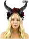 Goat horn headband Black or Red colors