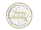 Bright Triangle Birthday Round 7" Dessert Plates  8ct. - Foil Stamping