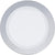 7.5" WHITE PLATE W/ SOLID SILVER HOT STAMP - 10CT