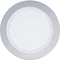 7.5" WHITE PLATE W/ SOLID SILVER HOT STAMP - 10CT