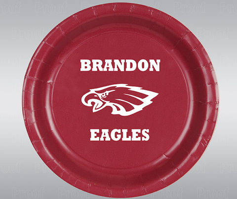 Brandon High School Custom Printed Plates 8ct