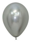 11" Sempertex Reflex Silver Latex Balloons 50ct.