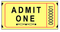 Single Ticket Roll - Yellow 2000ct. RAFFLE TICKETS